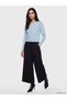 Vizyon New Season Blue Crew Neck Long Sleeve Women's Knitwear Cardigan - 2