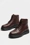 Genuine Leather Brown Zippered Men's Winter Boots Luass30Al0083