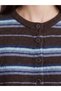 Xsidebicycle Collar Striped Women's Knitwear Cardigan - 3