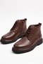 Genuine Leather Brown Zippered Comfortable Men's Winter Boots Luass30Al0081