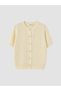 Ozmarka New Season Yellow Crew Neck Women's Knitwear Cardigan - 6