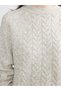 Vizyon New Season Gray Hair Knitted Patterned Women's Knitwear Sweater - 3