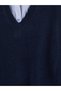 Lcw Everyday Navy Blue Shirt Collar Striped Women's Knitwear Sweater - 7