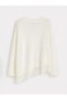 Ozmarka New Season White V-Neck Lace Detailed Women's Oversize Knitwear Sweater - 6