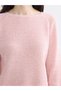 Ozmarka New Season Pink Crew Neck Women's Knitwear Sweater - 3