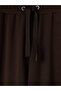 Brown Elastic Waist Women's Sweatpants - 8