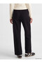 Özmarka New Season Black Soft Touch Women's Sweatpants with Elastic Waist - 4