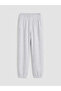 Özmarka New Season Gray Women's Jogger Sweatpants with Elastic Waist - 5