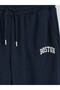 Özmarka New Season Navy Blue Embroidered Women's Jogger Sweatpants - 7
