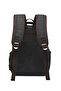 Daily Medium Size Canvas Fabric Multi-Pocket Unisex Backpack Black - 3
