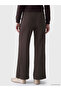 Özmarka New Season Brown Modal Blend Wide Leg Women's Sweatpants - 4