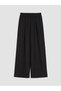 Vizyon New Season Black Wide Leg Women's Pleated Sweatpants