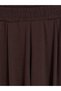 Brown Wide Leg Women's Pleated Sweatpants - 2