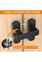 Barn Door Lock, 90/180 Degree Adjustable Latch, 0-7mm Height Difference, Solid Zinc Alloy Sliding Do - 2
