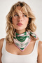Green Pink Free Bird Pattern Scarf Bandana 50X50 cm - 2