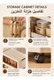 90cm Extra Wide Foldable Plastic Wardrobe Closet with Magnetic Doors & Gold Handles - Tool-Free Stac - 4