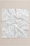 Black and White Topographic Line Pattern Scarf Bandana 50X50 cm