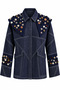 Contrast Stitching Detailed Buttoned Design Jacket