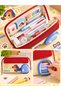 Oxford Fabric Multi-Compartment Large Capacity School Stationery Organizer with Cute Dog Cat Figures Illustrated Kids Student Water-Resistant Pencil Holder Pencil Case Bag - 2