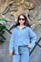 Stone Embellished Double Pocket Denim Jacket Shirt Sun499 - 6