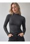 Set of 2 95% Cotton Half Turtleneck Sweat-Proof Breathable Long Sleeve Slim T-Shirts - 3