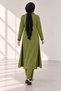 Women's Polo Collar Textured 2-Piece Tunic and Pants Knitwear Set - 3