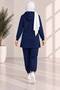 Women's plus size tracksuit set with side slit detail - 3
