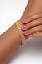 Gold Chain Detail Steel Bracelet with Stones Waterway Gold Color Bracelet - 4