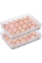 2 PCS Egg Containers with Lid,Stackable Plastic Egg Holder for 48 Eggs,Clear Egg Storage Hol