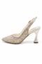 White Pearl and Stone Detailed Pointed Toe Open Back Stone Heeled Evening Dress Shoes - 6