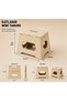 Folding Stool Plastic Foldable Step Stool Portable Multi-Purpose Home Camping Stool Beige - 3
