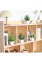 4 Packs Small Fake Plants, Artificial Potted Plants, Mini Artificial Greenery Potted Plants with Flo - 3