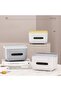 Rectangular Tissue Storage Box with Remote Control Holder - 7
