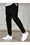 Unisex Regular Fit Ribbed Cuffs Black, Grey, Navy Blue, Anthracite Color Sweatpants, Sports Sweatpants