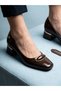 Women's Vegan Leather Casual Heeled Shoes Stylish Buckle Detail Orthopedic Comfortable - 2
