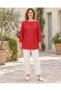 Red Color Soft Textured Mercerized Blouse - 7