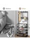 Coat Rack Shoe Bench, 4-Tier Entryway Organizer with 8 Hooks, Multifunctional Hallway Storag - 4