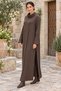 Brown Degaje Collar Casual Bohemian Tunic - 6
