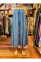 Blue Color Loose Wide Leg Elastic Waist Trousers - 7