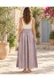 Dried Rose Color Medallion Embroidered Bohemian Long Skirt - 2
