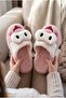 Women's Powder Plush Tongue-Out Frog House Slippers / Cute Character Plush Slippers