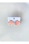 Steel Earrings - Four Leaf Clover Light Pink Steel Earrings - 8