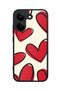 X8 Pro Compatible Red Heart Patterned Camera Protected Shockproof Case