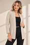 Women's Shawl Collar Buttonless Blazer Jacket - 2