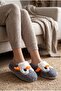 Women's Gray Plush Cute Penguin Figured House Slippers - Soft Sole Women's Plush Slippers - 2