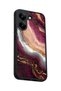 X8 Pro Compatible Burgundy Marble Patterned Camera Protected Shockproof Case - 6