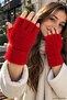 Plush Cut-Out Half Finger Gloves