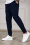 Set of 2 Unisex Regular Fit Ribbed Leg Black, Gray, Navy Blue, Anthracite Color Sweatpants, Sports Sweatpants - 7