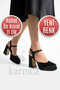 Black Satin Evening Dress Shoes - 11 cm Closed-Front Heeled Shoes - 4