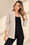 Women's Shawl Collar Buttonless Blazer Jacket - 3